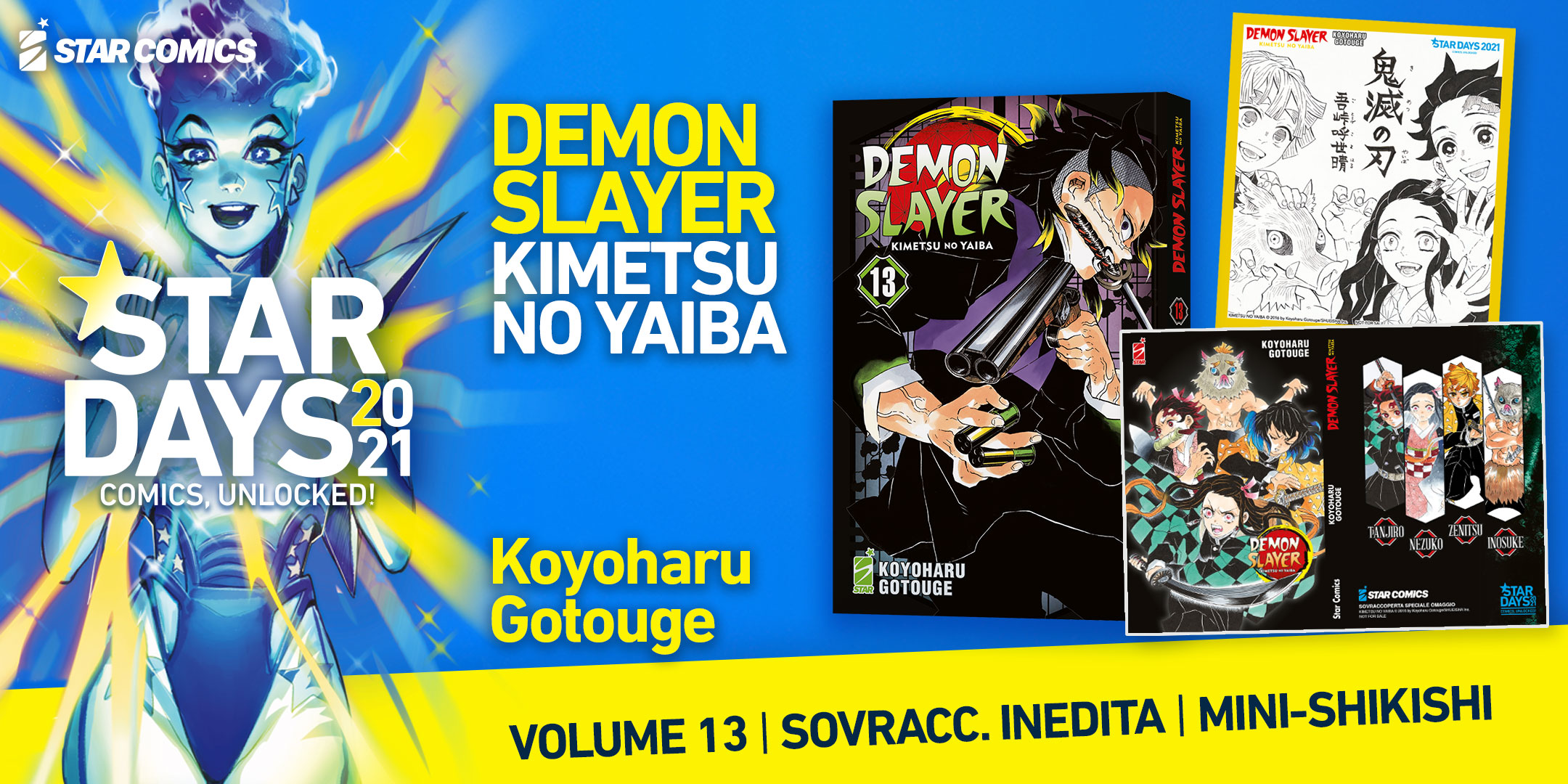 DEMON SLAYER - KIMETSU NO YAIBA: volume 13 + mini shikishi + sovraccoperta esclusiva